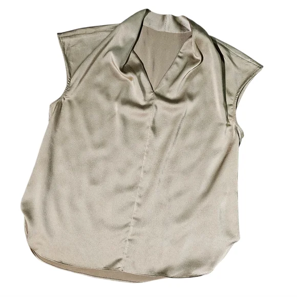 MOTF Gold Cap Sleeve Tank Blouse XL - Picture 3 of 8